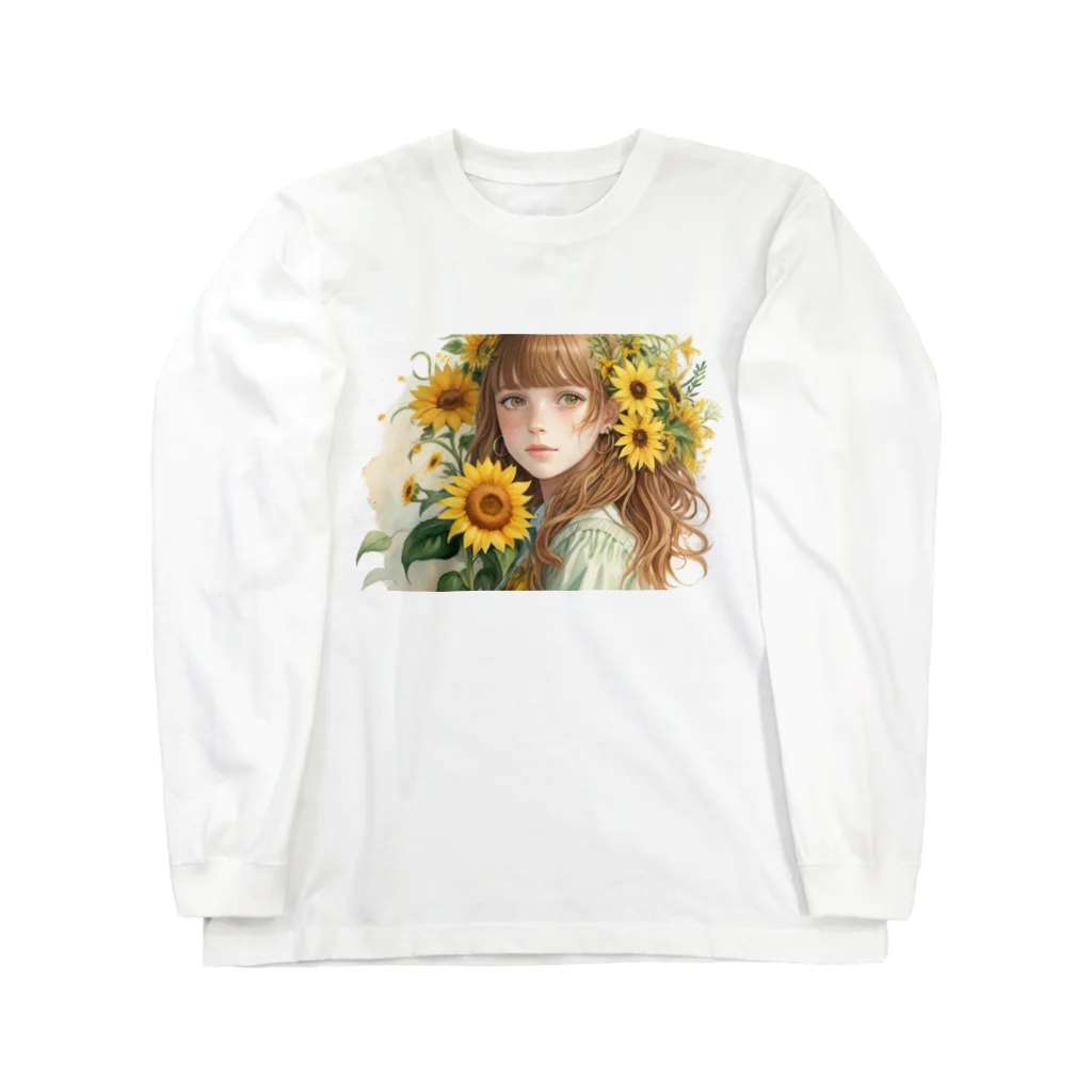 Only my styleのソバカスの女の子 ロングスリーブTシャツ