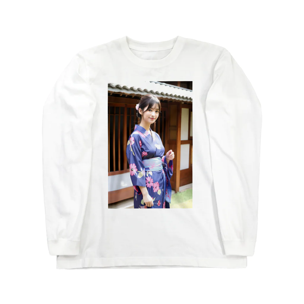 AmeJapanのai美女×浴衣 ロングスリーブTシャツ