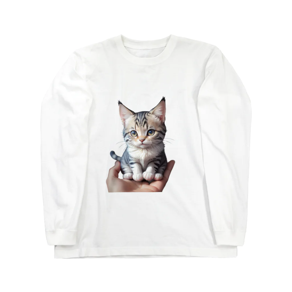 ジヤム職人の"手のひらの猫"  Long Sleeve T-Shirt