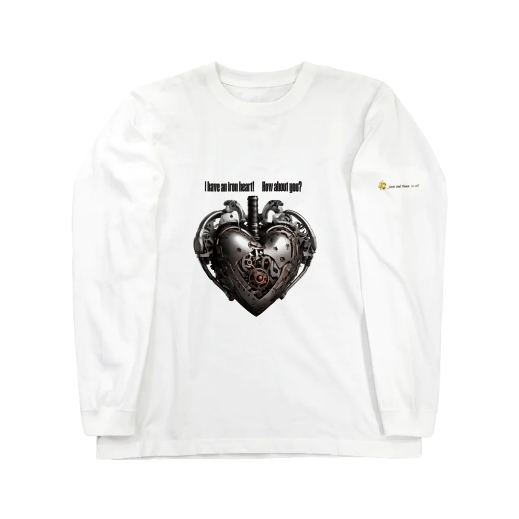 Love and peace to allの私は鉄の心臓を持っています Long Sleeve T-Shirt