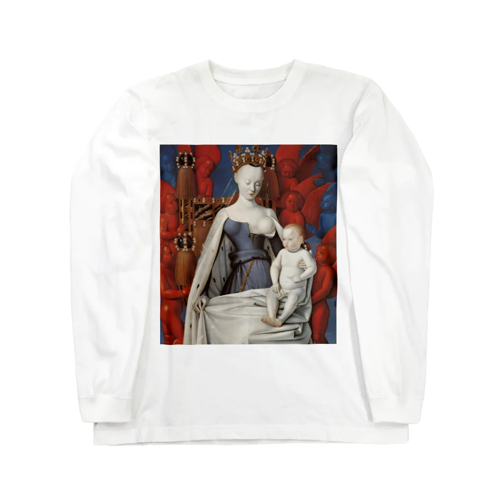 世界美術商店の聖母子と天使たち / Virgin and Child Surrounded by Angels ロングスリーブTシャツ