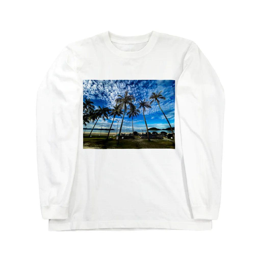 HONMARU23のランカウイ島のビーチ Long Sleeve T-Shirt