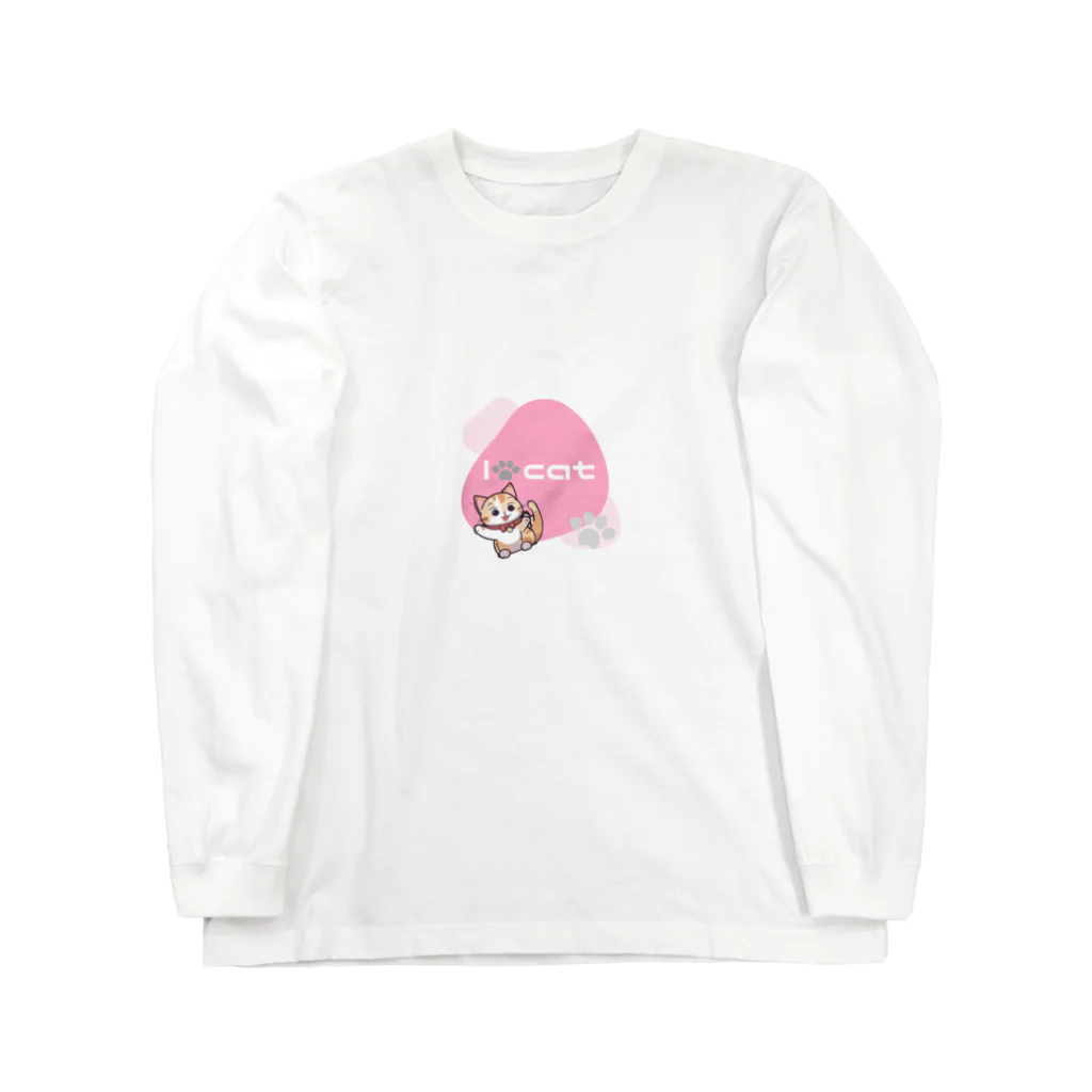 Heartfulの元気な猫 Long Sleeve T-Shirt