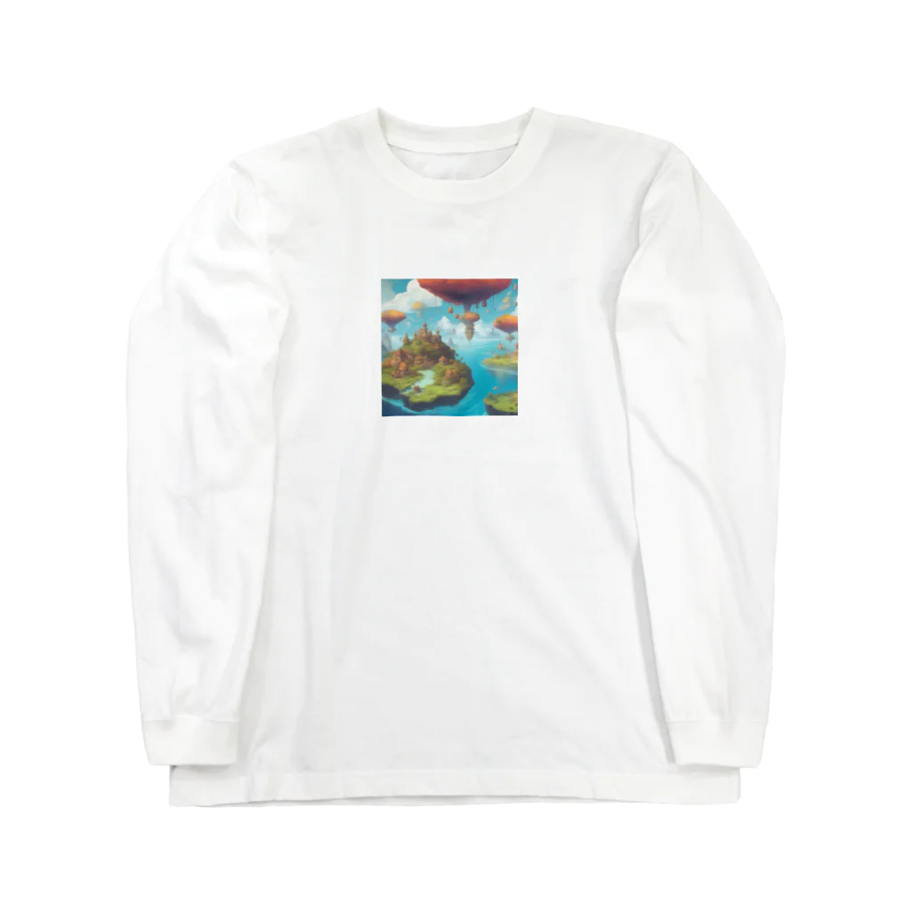 G7のショップの 幻想の浮遊アイランド コレクション（Fantastical Levitating Islands Collection） ロングスリーブTシャツ