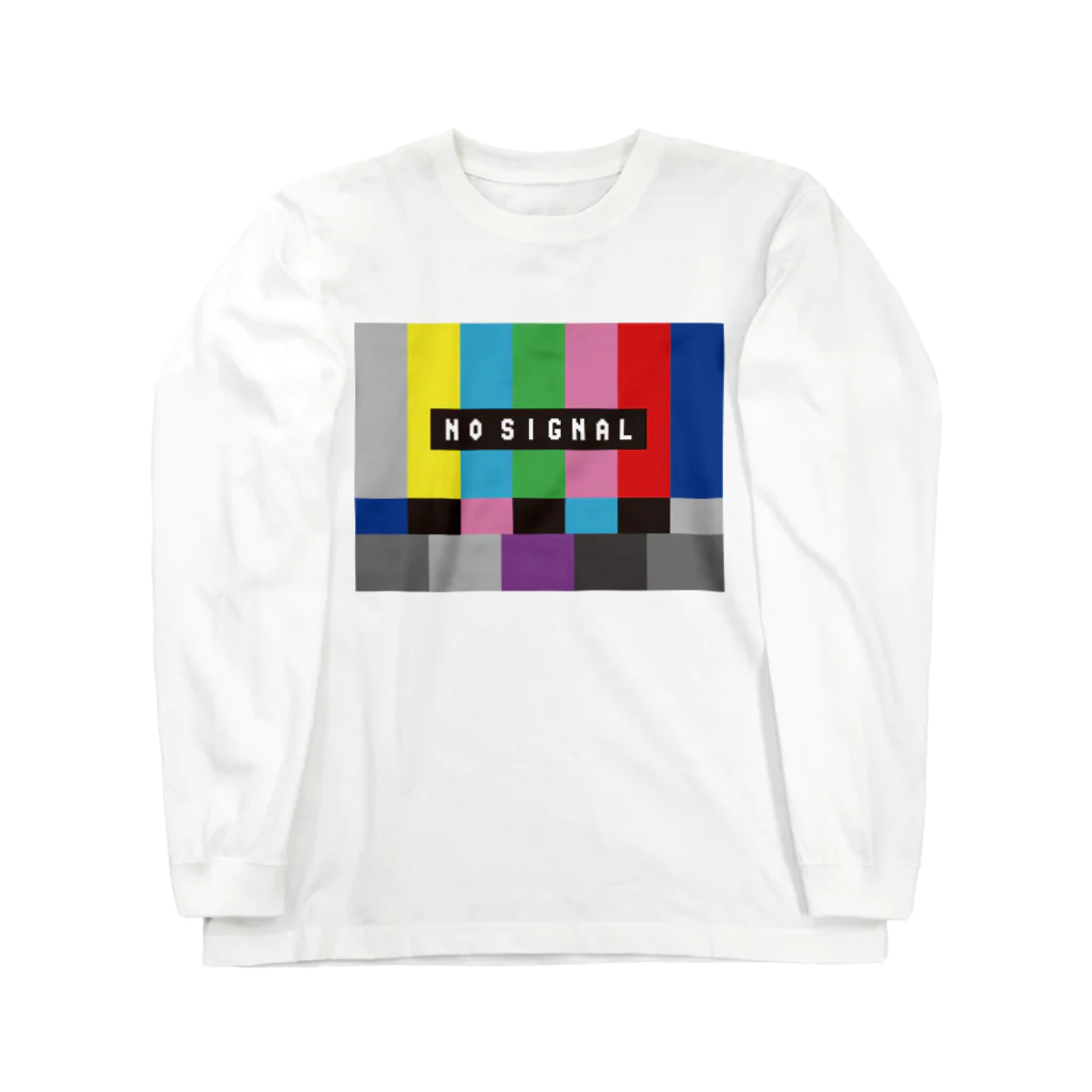 オノマトピアのNO SIGNAL【テレビ・テストパターン・レトロデザイン】 Long Sleeve T-Shirt