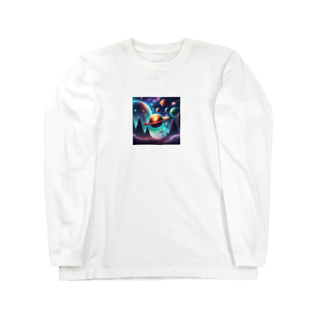 usinikuの宇宙に浮かぶ惑星 Long Sleeve T-Shirt