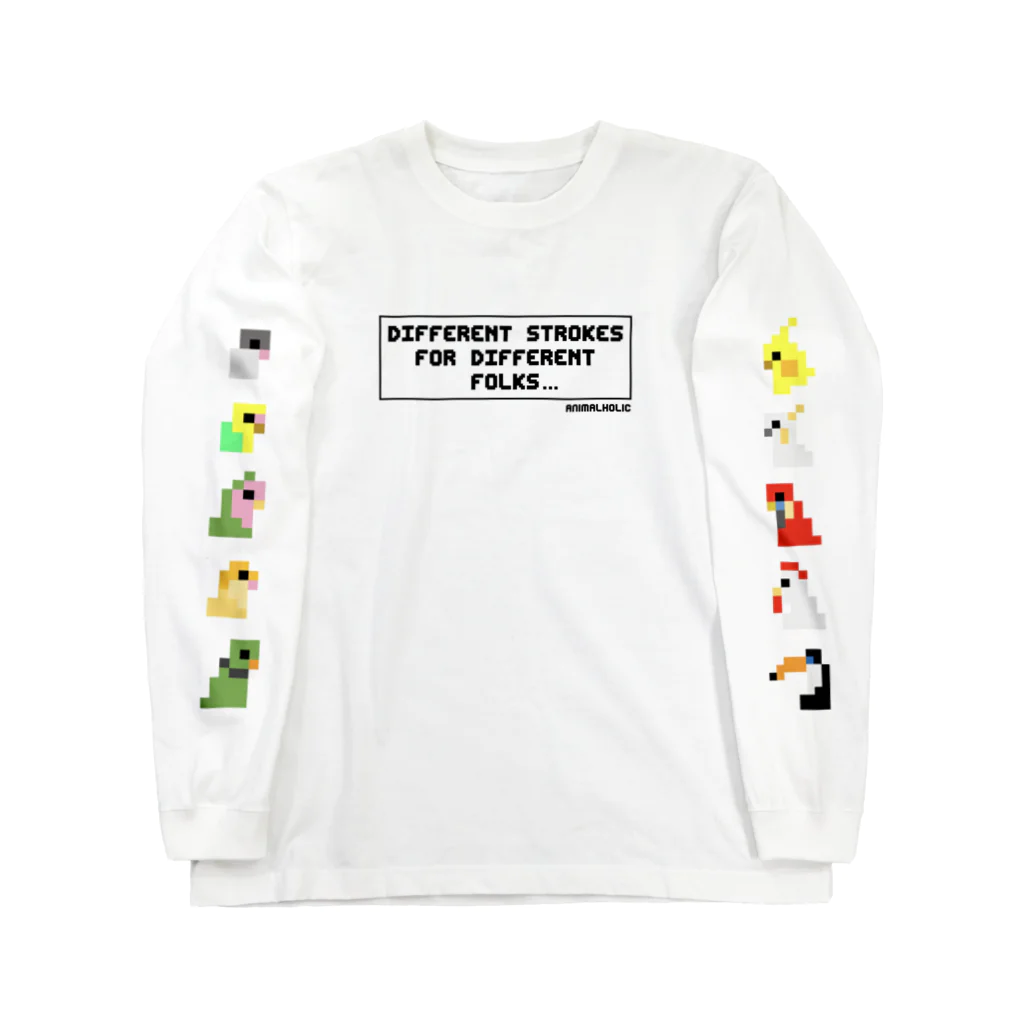 animalholicのピクセルの鳥たち。 Long Sleeve T-Shirt