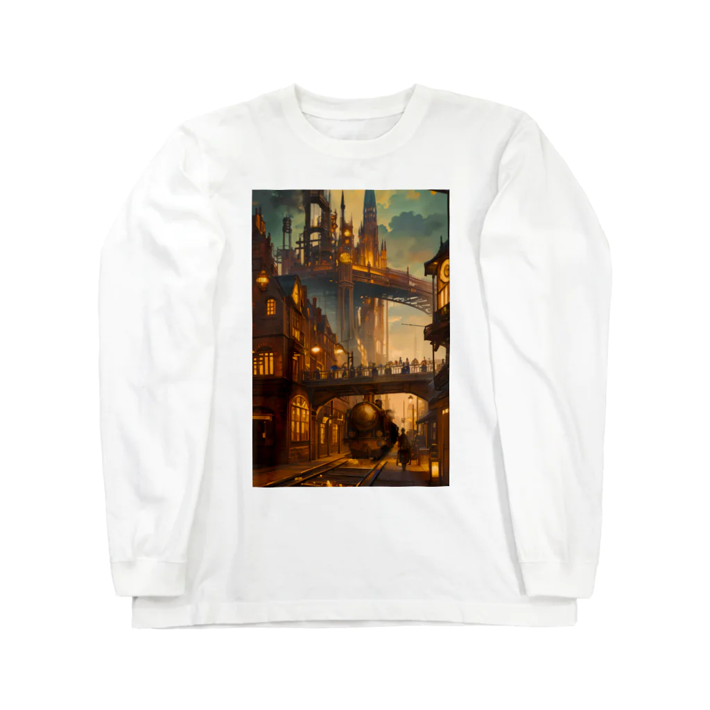 卯月なのかのSteampunk Journey　〜ノスタルジア溢れる蒸気機関の世界の旅〜　No.1「Steampunk Journey」 Long Sleeve T-Shirt