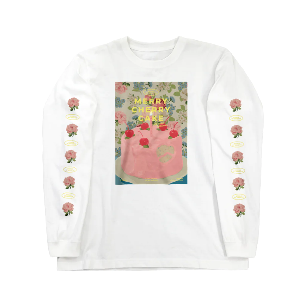 Etoile et GriotteのMERRY CHERRY CAKE ロングスリーブTシャツ