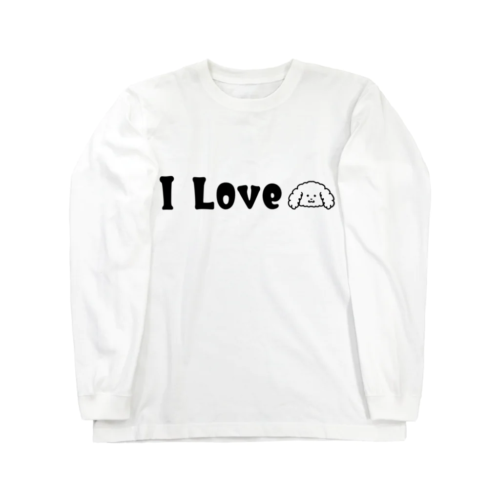 ほしいるかのI Love プードル Long Sleeve T-Shirt