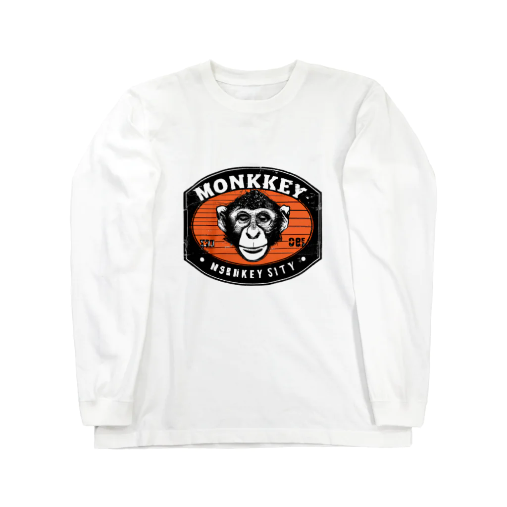 猿人★ロックの猿人ロック　ロゴ ロングスリーブTシャツ