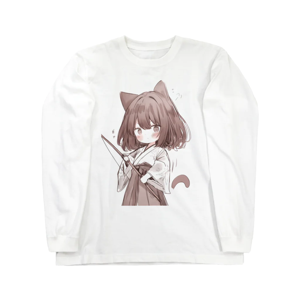 yudu910のネコ耳弓道部 Long Sleeve T-Shirt