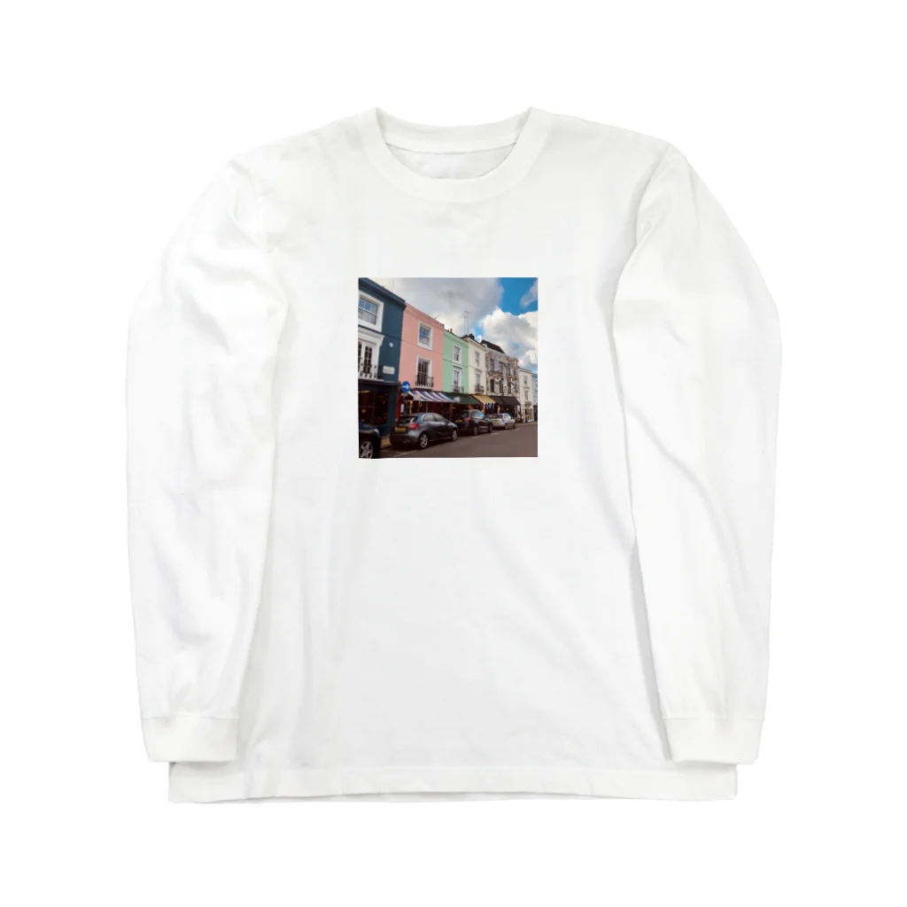 HanaeのNotting Hillの街並み ロングスリーブTシャツ