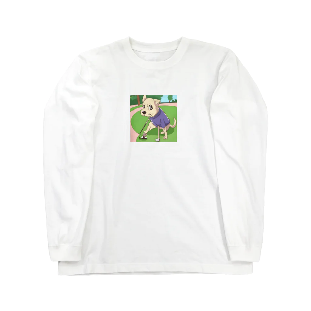 shibaショップのプロゴルファー犬 Long Sleeve T-Shirt