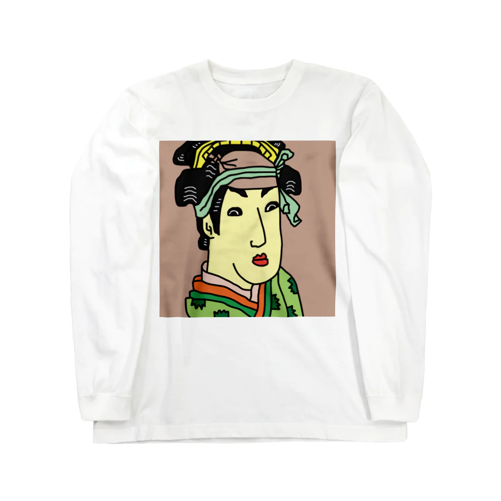 じゃぱにぃずぴぃぽぅの三世瀬川菊之丞の田辺文蔵妻おしづ Long Sleeve T-Shirt