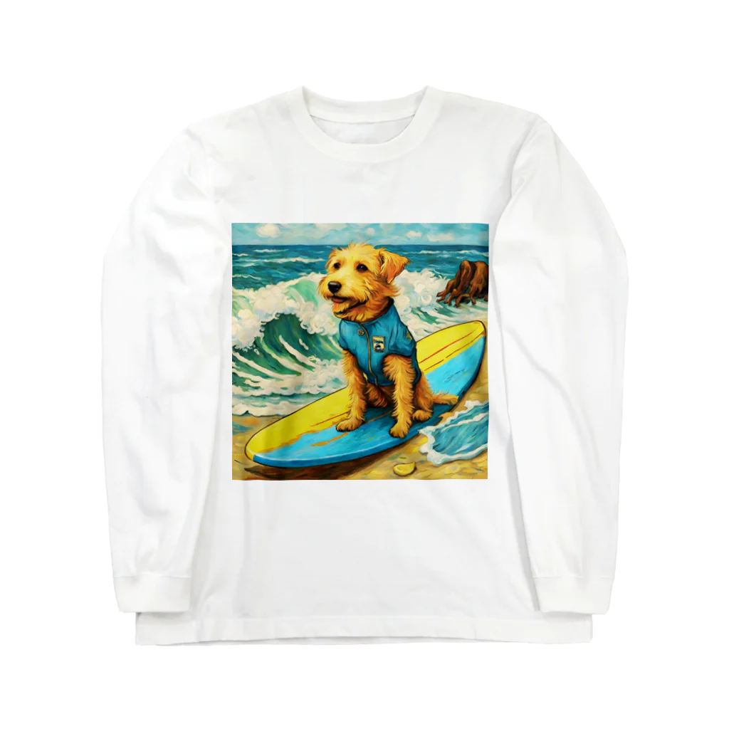 ハッピー・ディライト・ストアの波乗りDog Long Sleeve T-Shirt