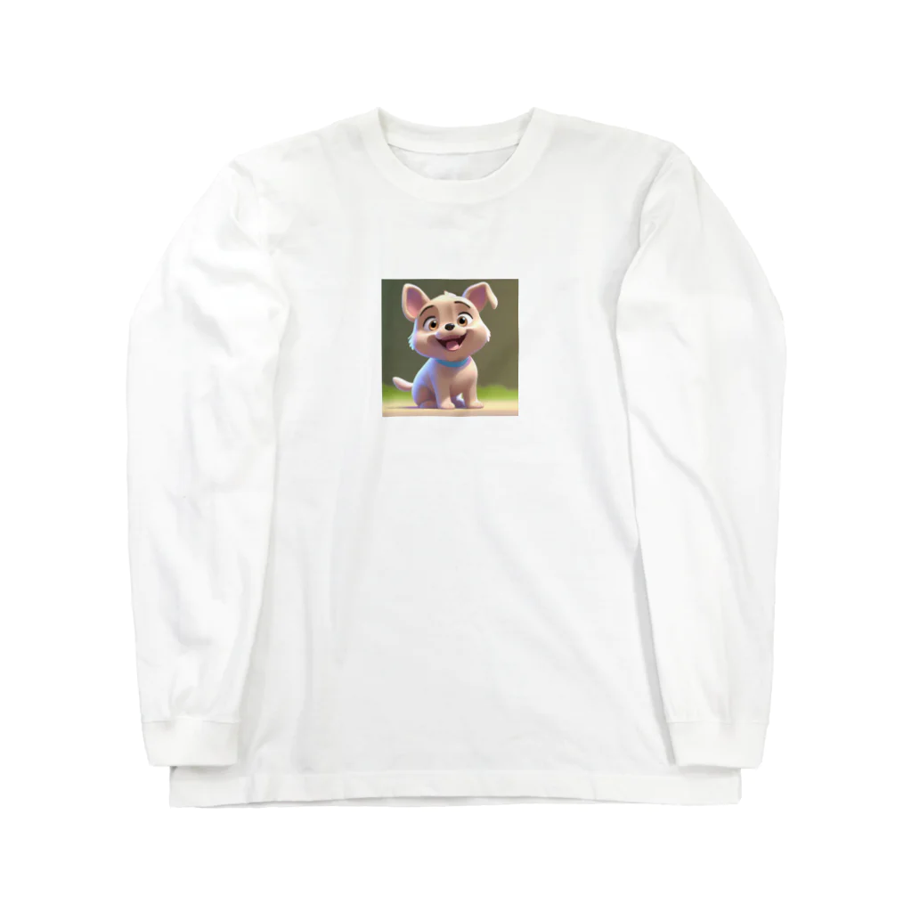 sobamaniaのスマイルドッグ Long Sleeve T-Shirt