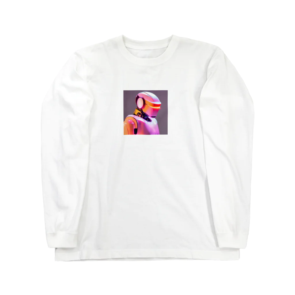 茉莉花の近未来の戦闘員ロボット Long Sleeve T-Shirt