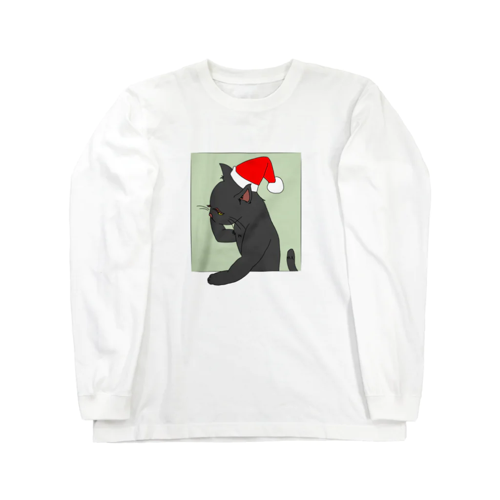 たげてげ屋のモノオモウ猫の１１月（黒猫） Long Sleeve T-Shirt