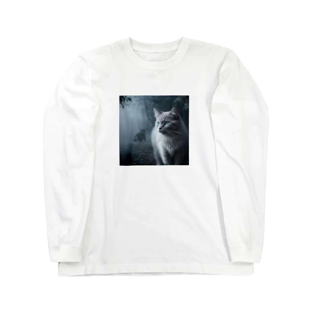 ZZRR12の「境界を見つめる猫の眼差し」 Long Sleeve T-Shirt