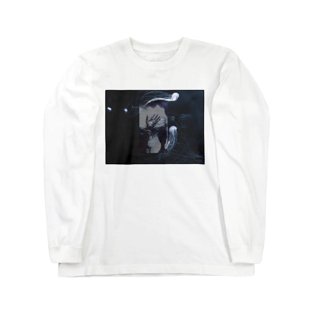 ソフトクリーム工場の波と水母 Long Sleeve T-Shirt