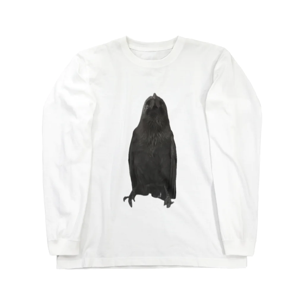 karasunikkiの見上げるカラスのハッピーを見上げてみた Long Sleeve T-Shirt