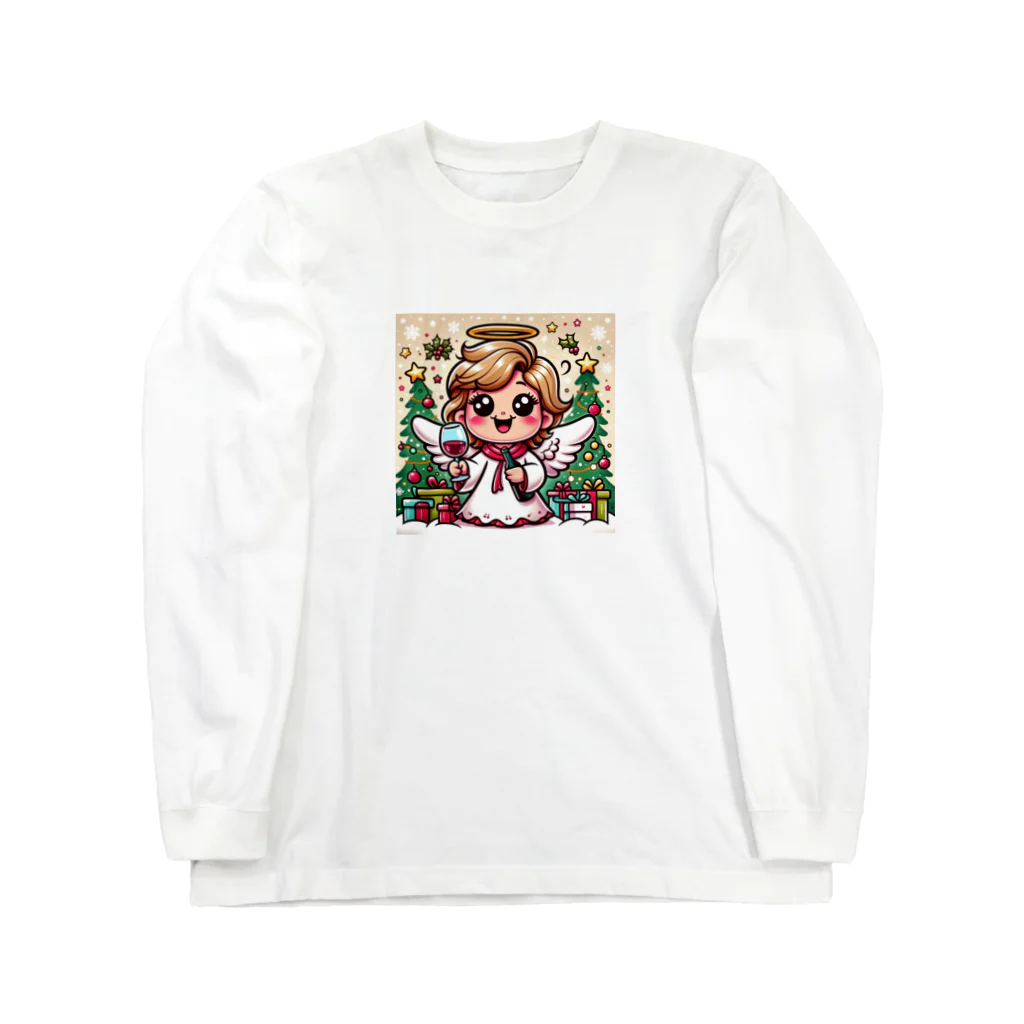 たまき工房の呑(どん)天使inクリスマス　デフォルメ Long Sleeve T-Shirt