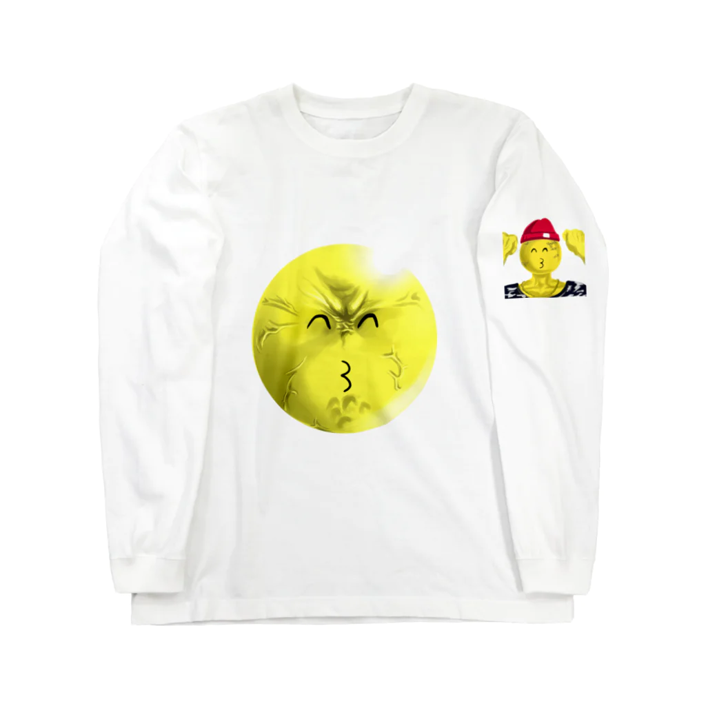 ニョーヒーの黄色笑顔くん Long Sleeve T-Shirt