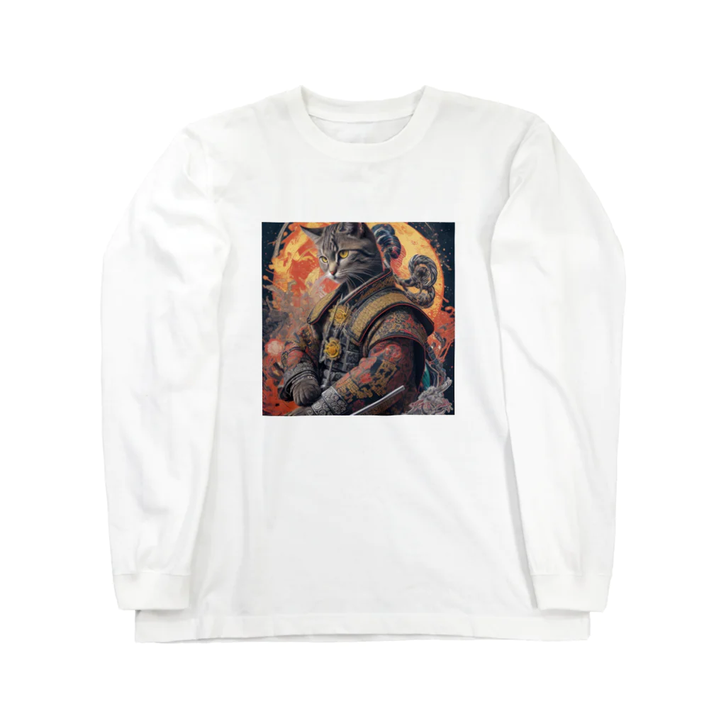 ZZRR12の「猫舞う戦士の神響：武神の至高の姿」 Long Sleeve T-Shirt