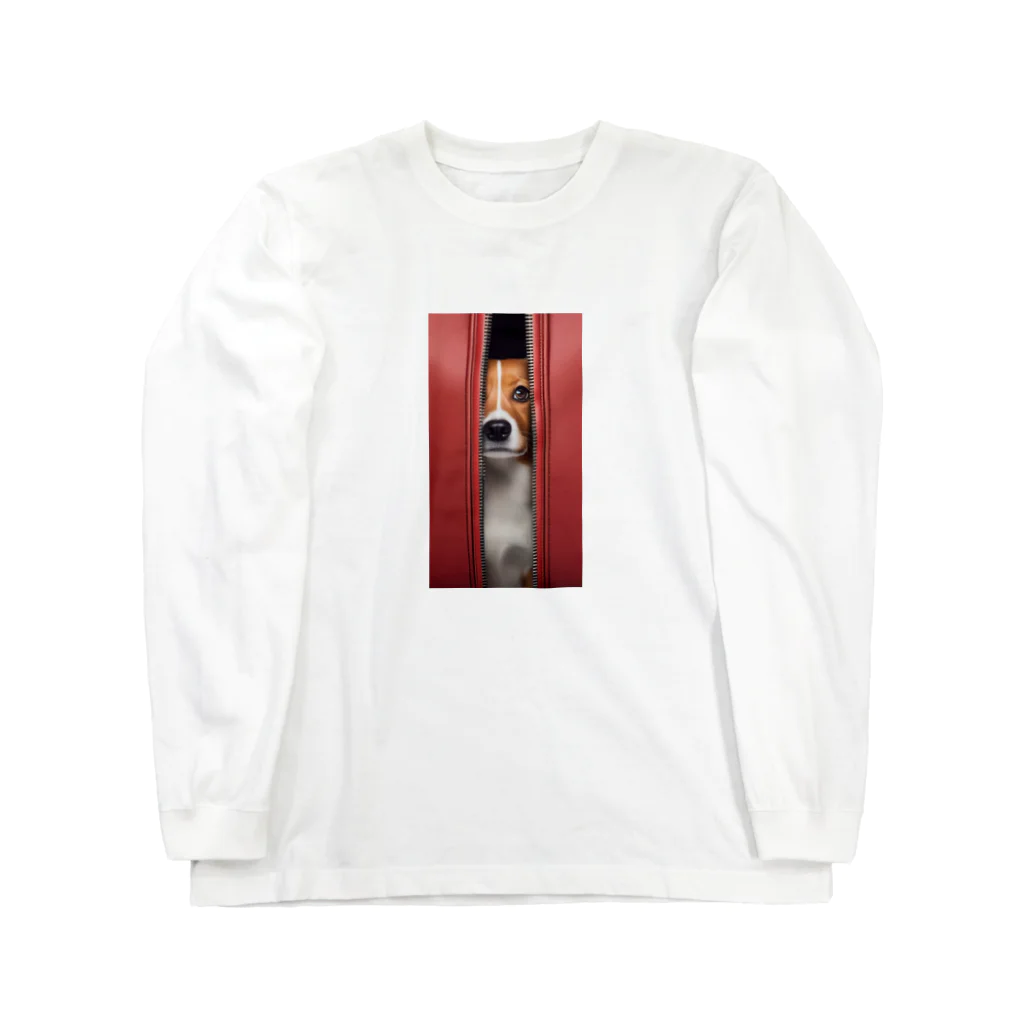 YUTO1126のジッパーから覗く犬 Long Sleeve T-Shirt