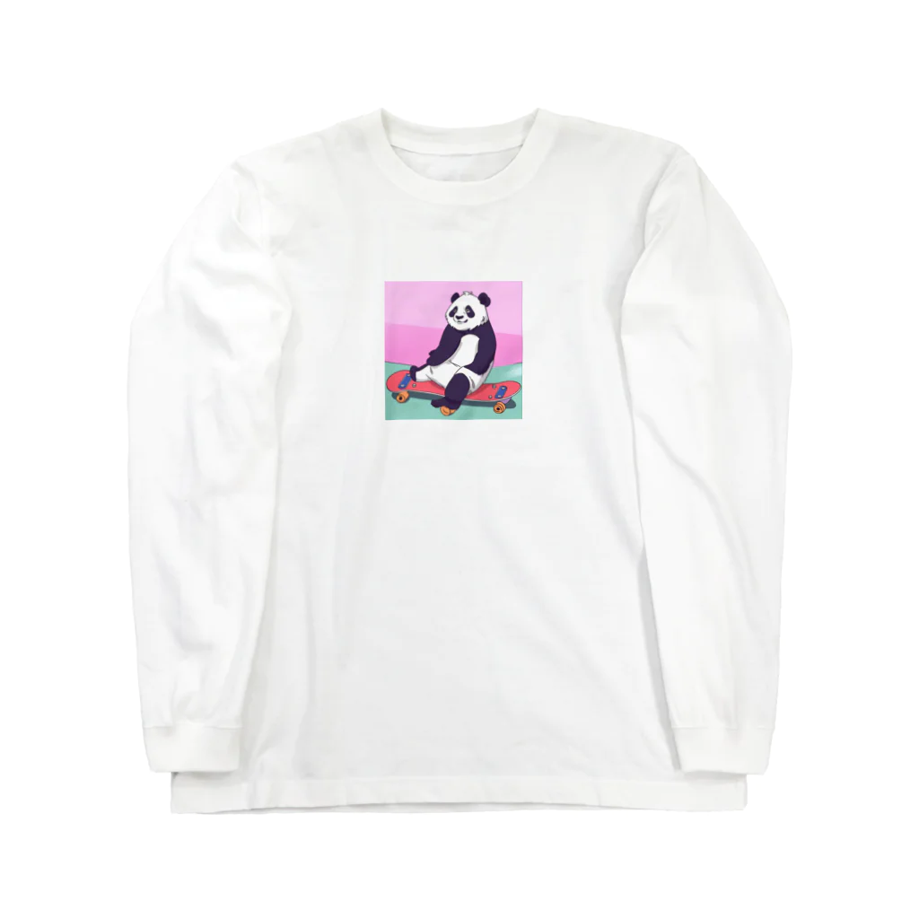 yacco-のお店のある日のぱんだ Long Sleeve T-Shirt