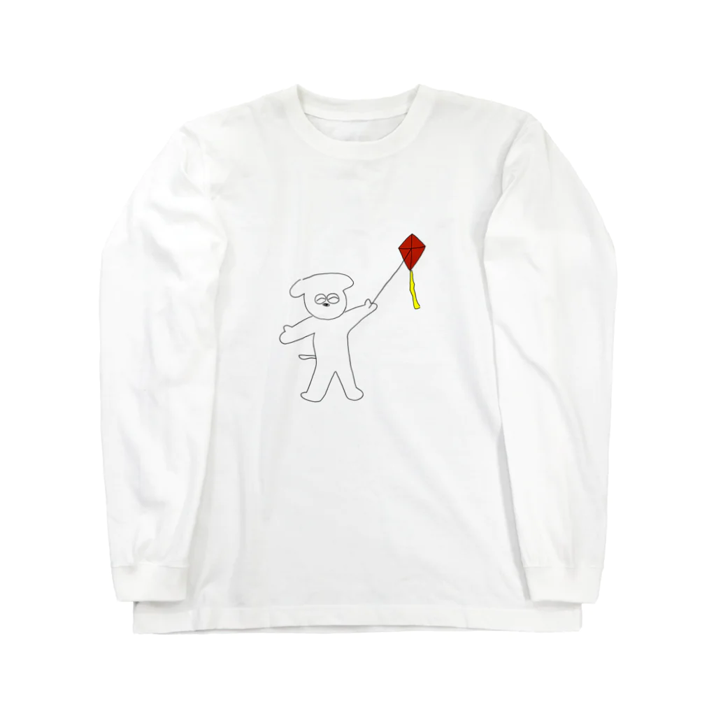 さときちの凧揚げスマイルドッグ Long Sleeve T-Shirt