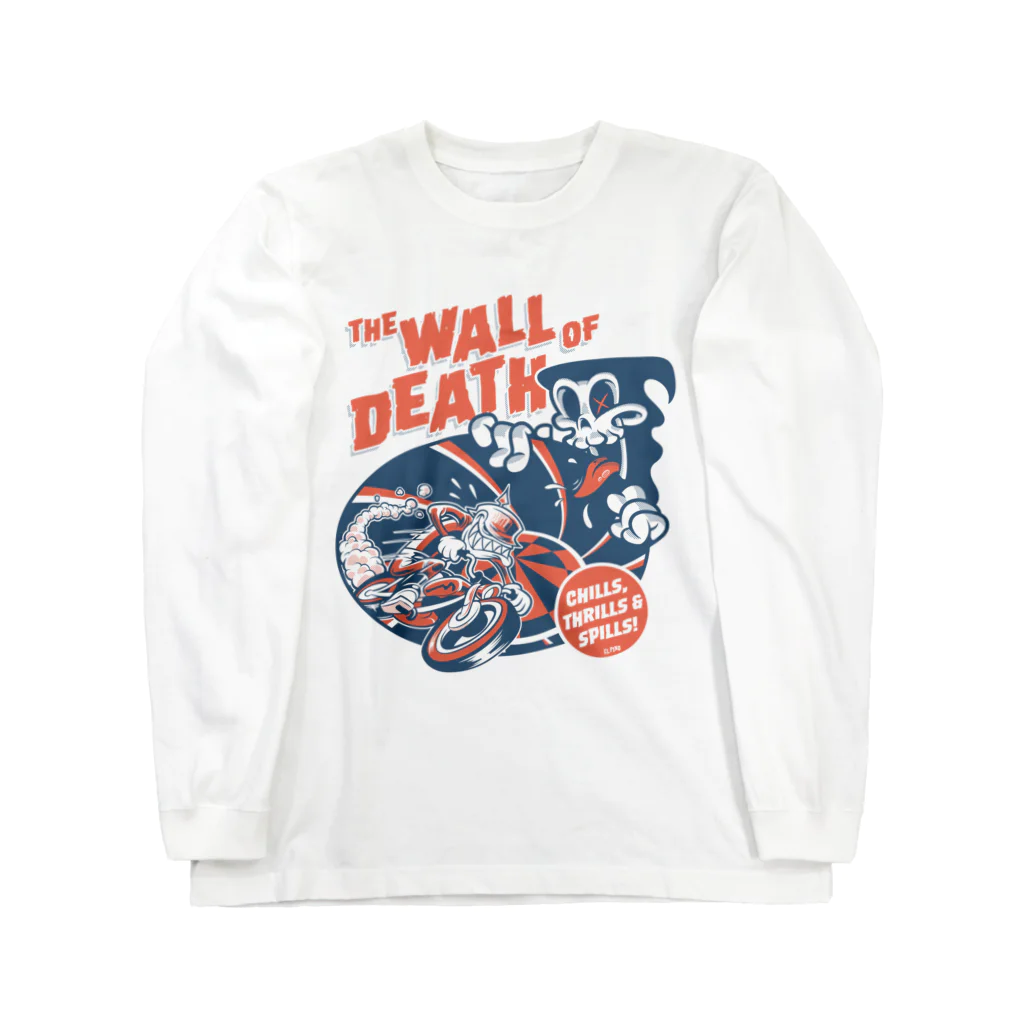 El Pinoのthe Wall of Death : Navy / Red Long Sleeve T-Shirt