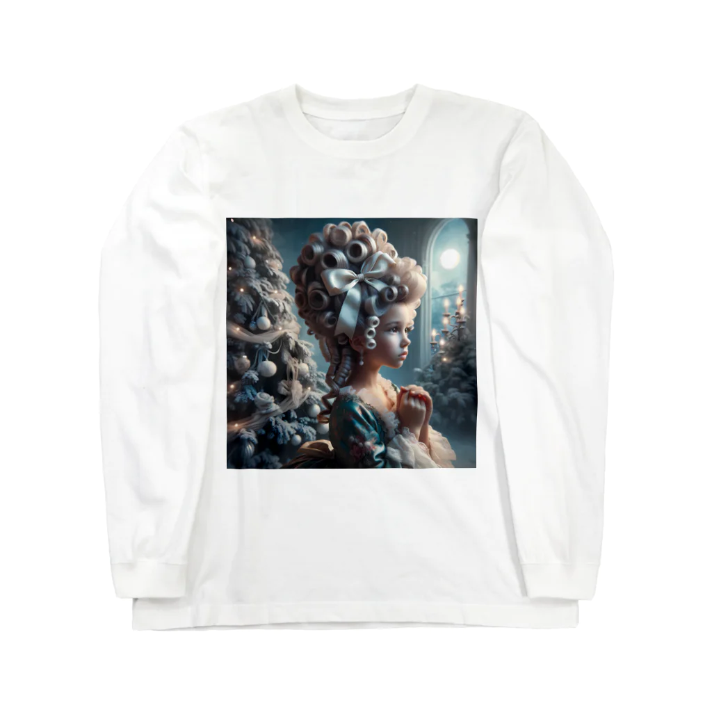 DeenaDeeのRococo Reverie: Moonlit Elegance 「月夜と少女のロココ夢物語」 Long Sleeve T-Shirt