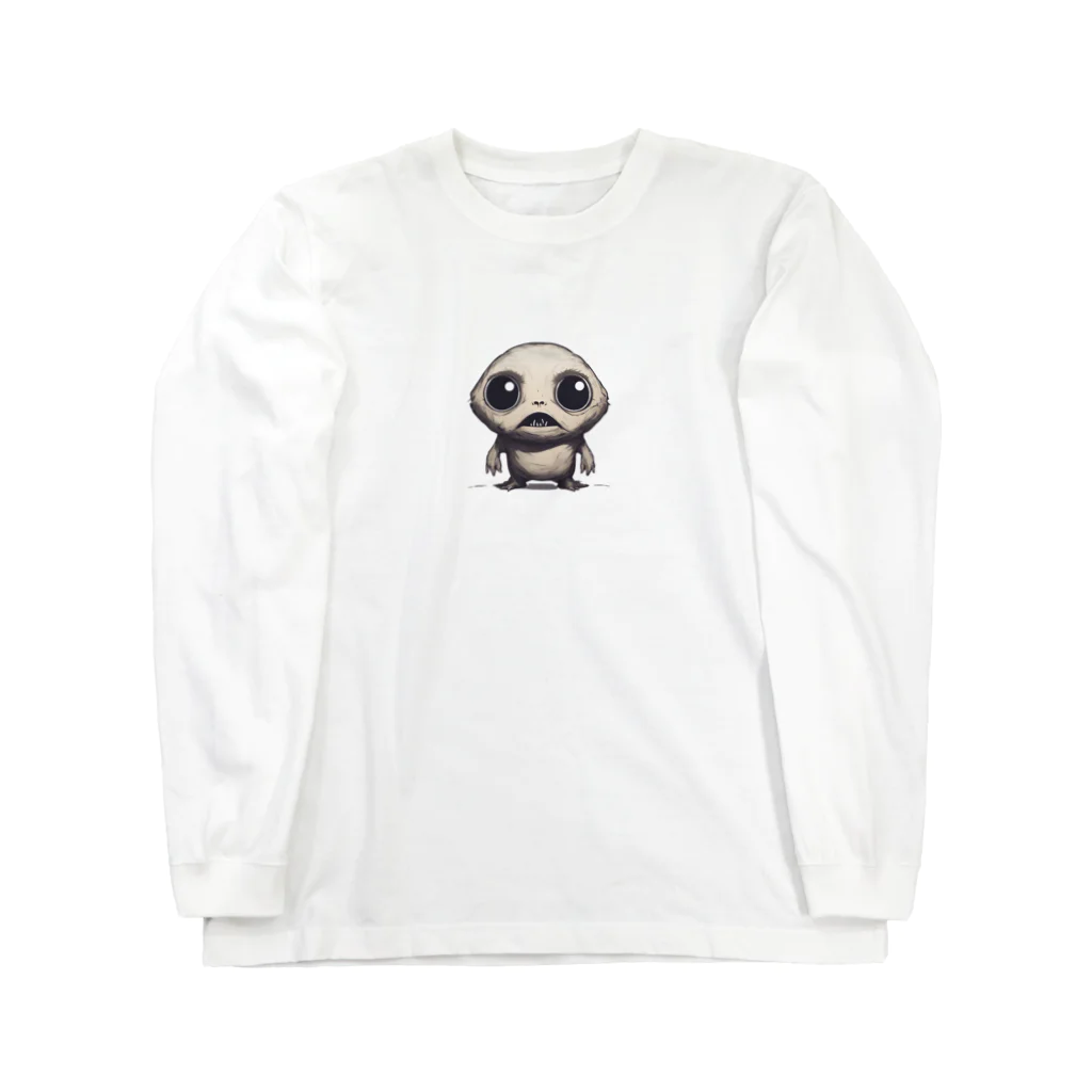 かわいい女の子とシュールな絵の擬態キノコ Long Sleeve T-Shirt