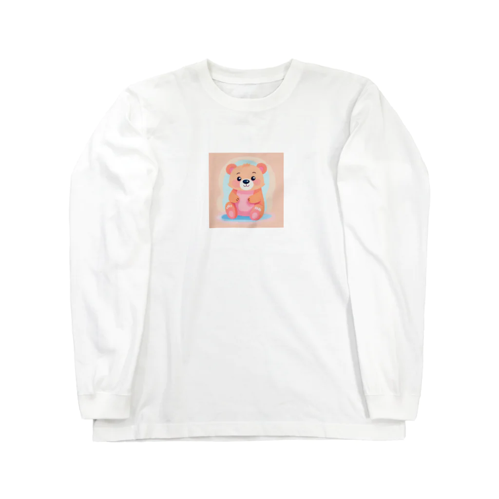 m222web-shopの可愛い子熊のイラストグッズ ロングスリーブTシャツ