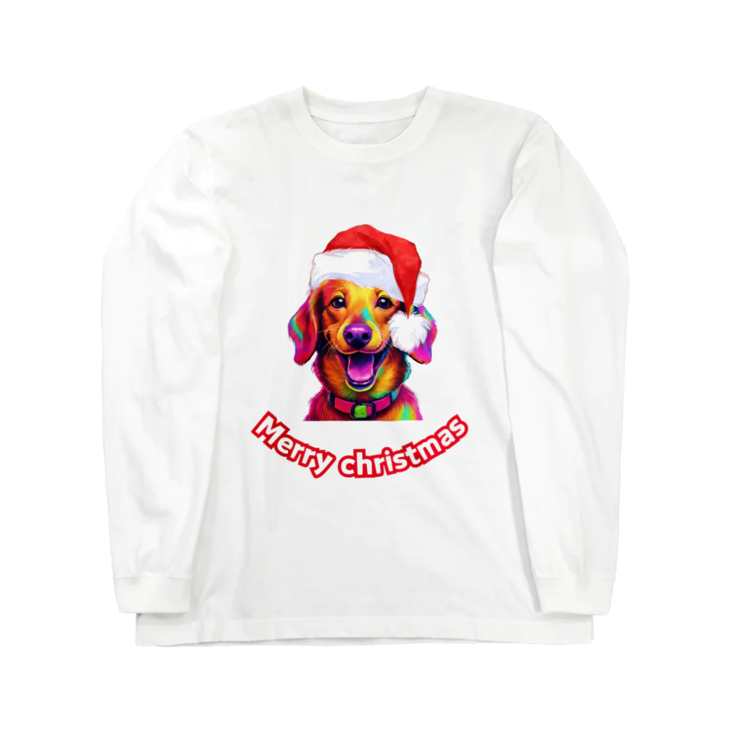 wawmplansのミニチュアダックスフンド　メリークリスマス Long Sleeve T-Shirt