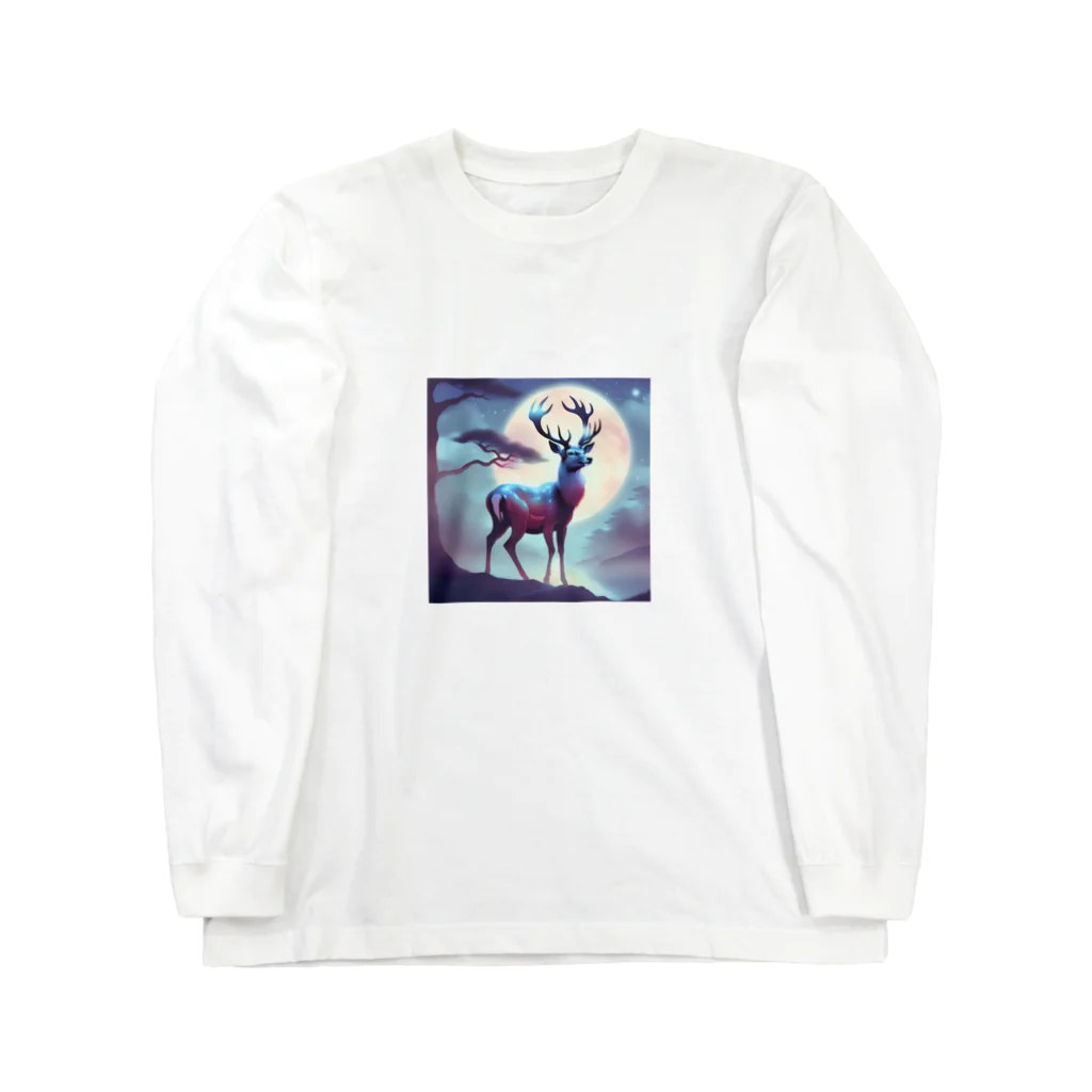 神秘的な動物達の神秘的な鹿 Long Sleeve T-Shirt