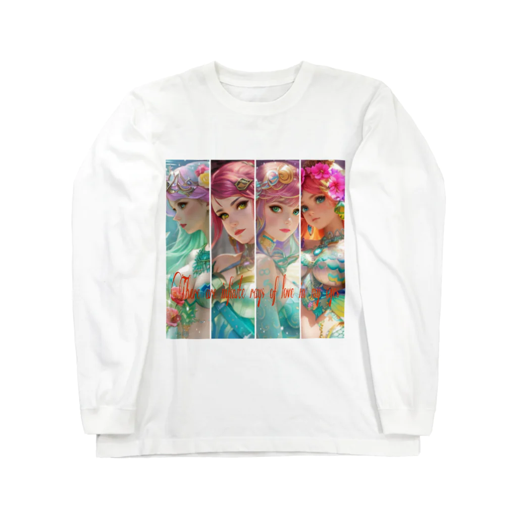 💖宇宙整体♪🌈♪こころからだチャンネル♪💖のThere are infinite rays of love in my eyes Long Sleeve T-Shirt