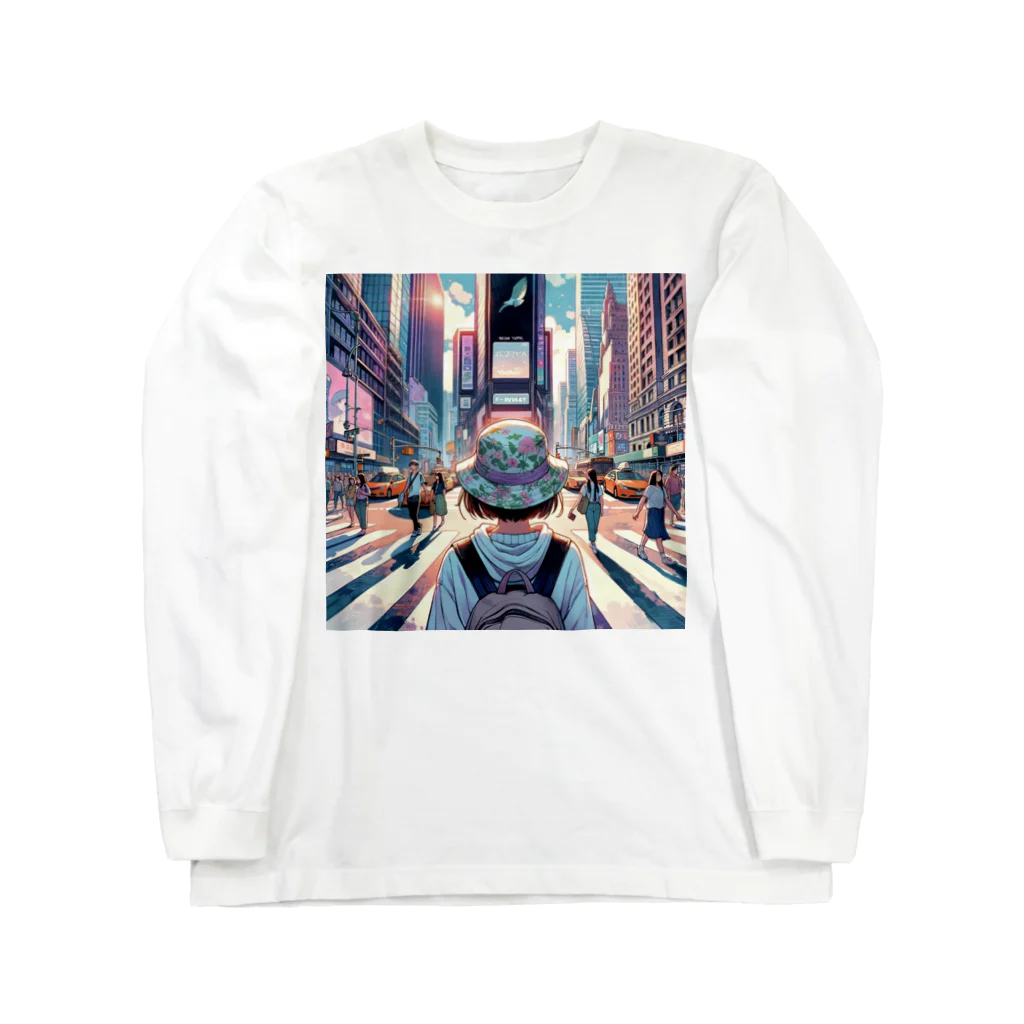 Artful Whiskersの一人旅の少女 Long Sleeve T-Shirt