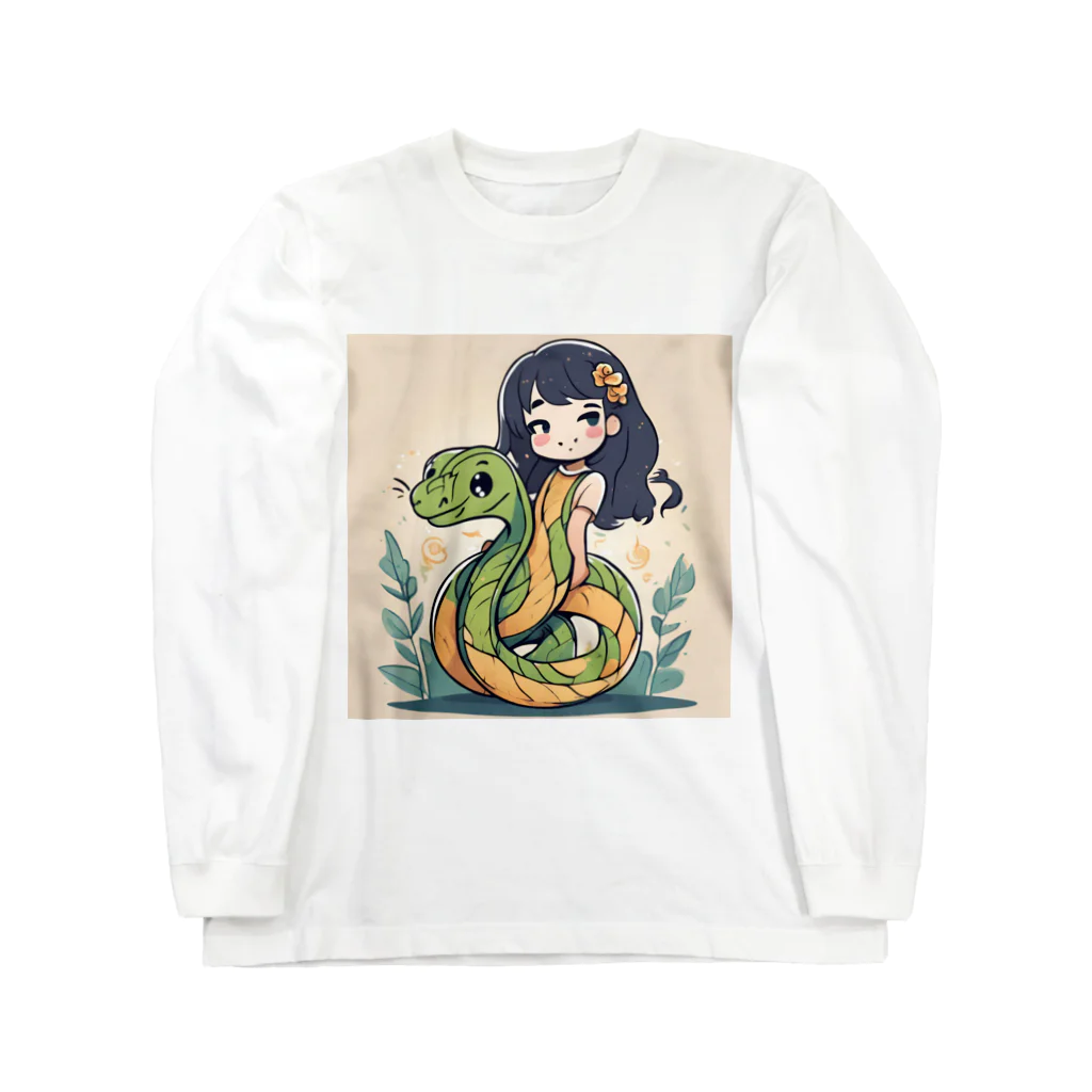 the blue seasonの仲良しの春風：少女と蛇の物語 Long Sleeve T-Shirt