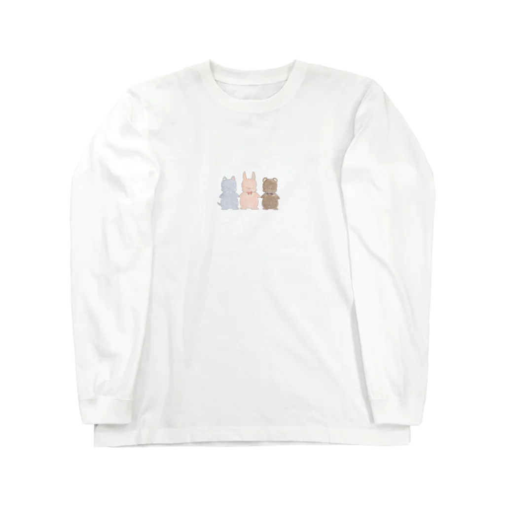 たぬき堂の仲良し3人組 Long Sleeve T-Shirt