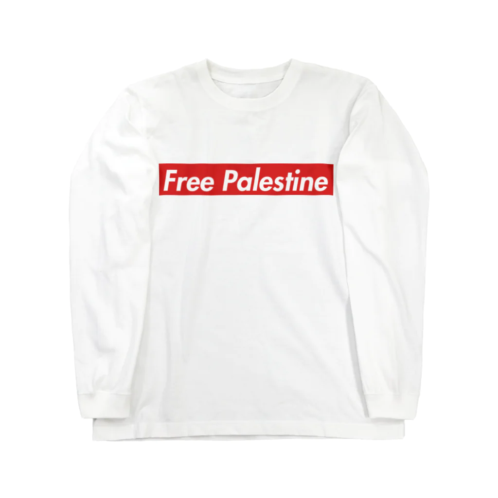 YaHabibi ShopのFree Palestine　パレスチナ解放のためのもの Long Sleeve T-Shirt