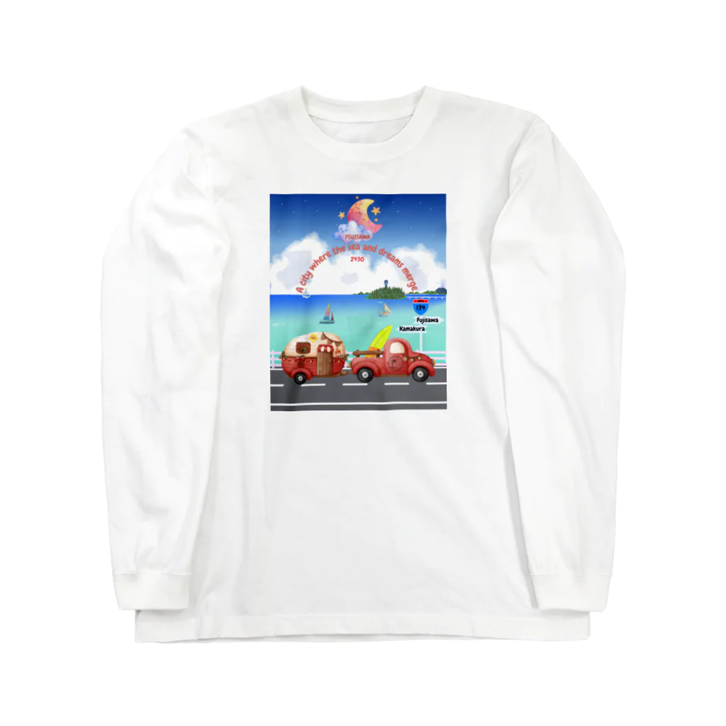 CyberArmadilloの湘南藤沢（2430）ナイトコレクション 롱 슬리브 티셔츠