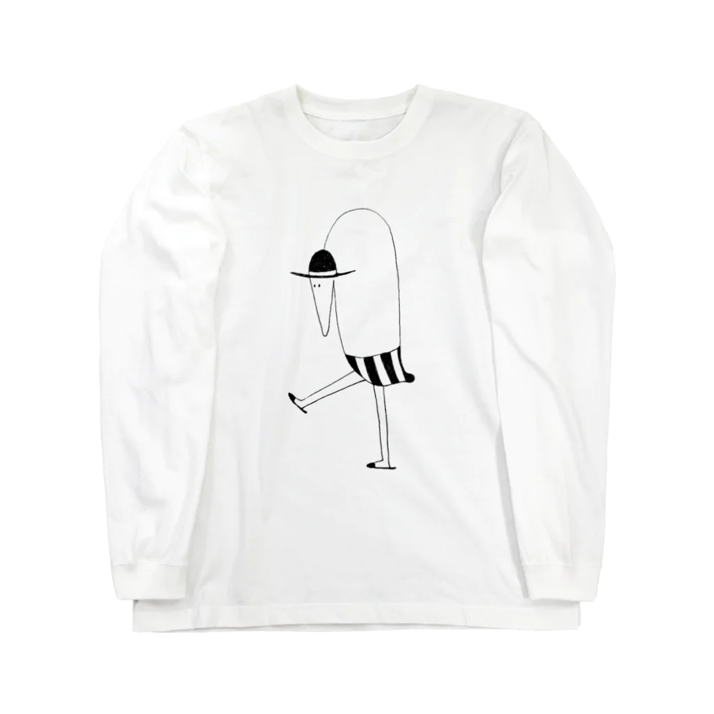 ぽつり図鑑の「スリッパさん」 Long Sleeve T-Shirt