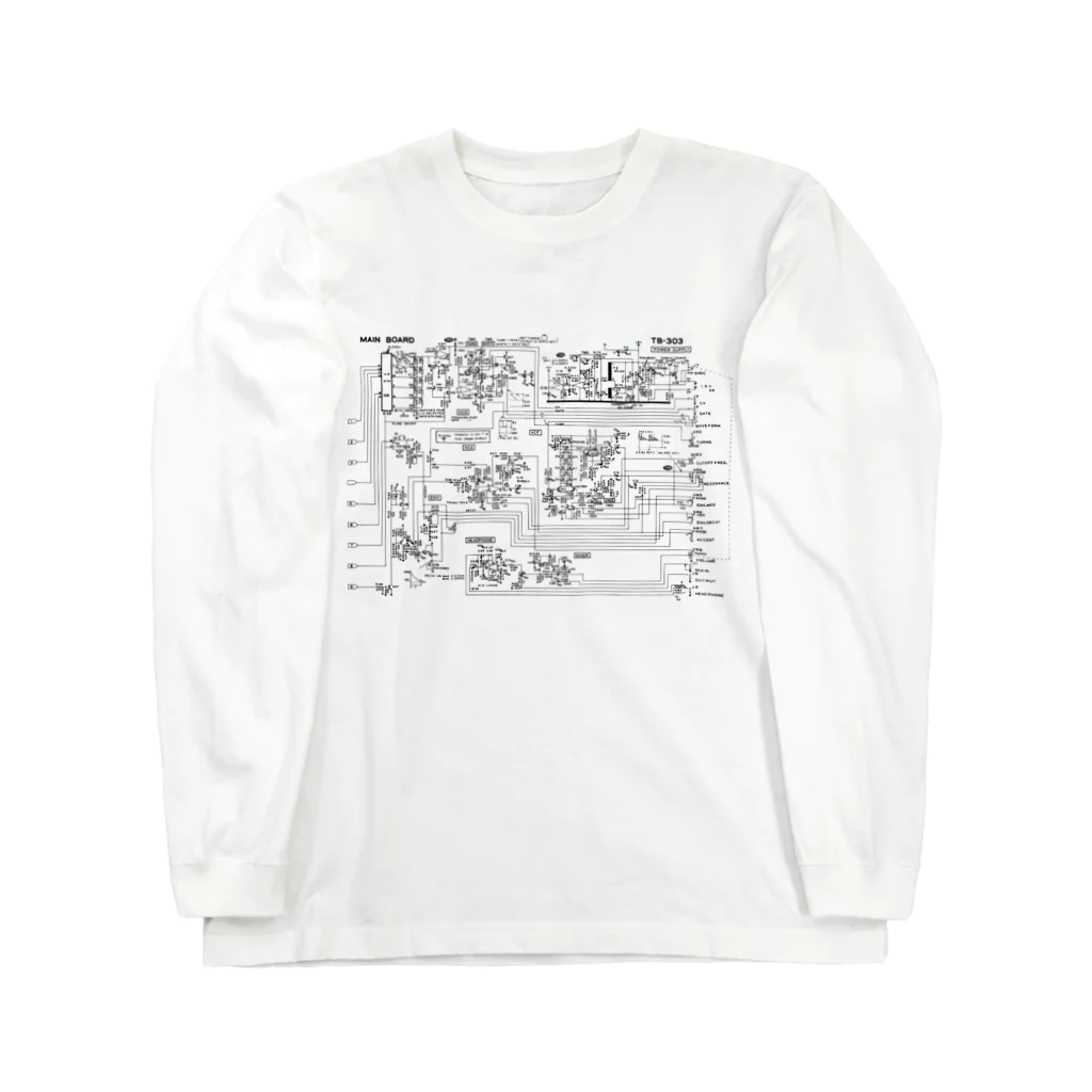 metao dzn【メタヲデザイン】のTB-303 回路図 ロングスリーブTシャツ