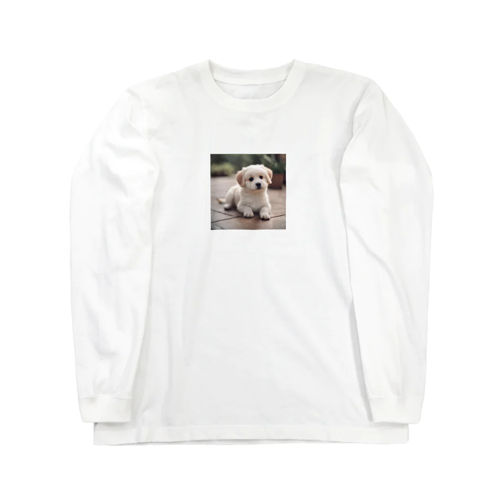 AI Imaginationのかわいい犬のイラストグッズ ロングスリーブTシャツ