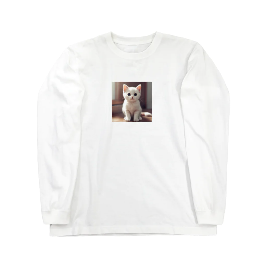 autumnの可愛い猫のイラストグッズ♥ ロングスリーブTシャツ