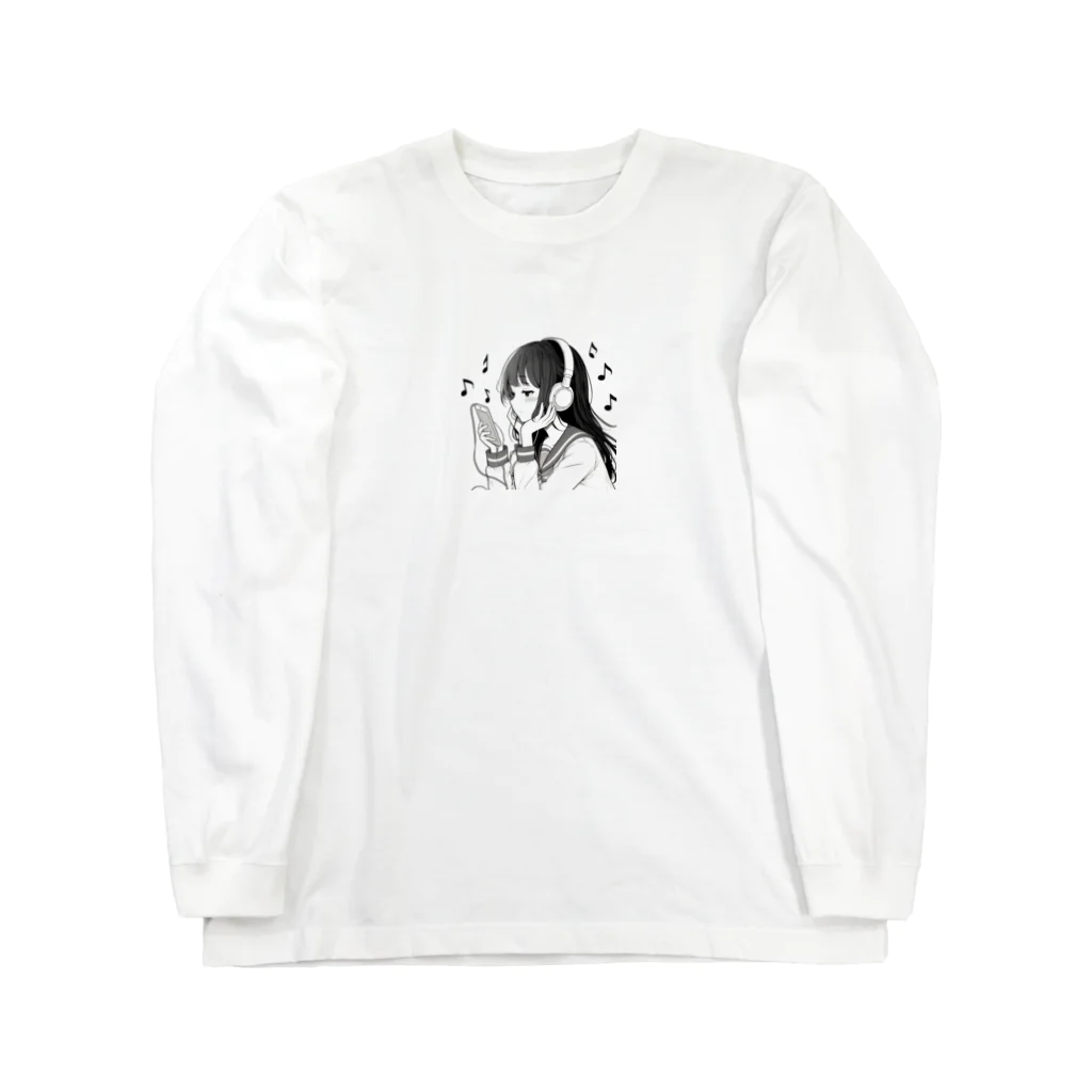 kibou0304の音楽を聴く女の子 Long Sleeve T-Shirt