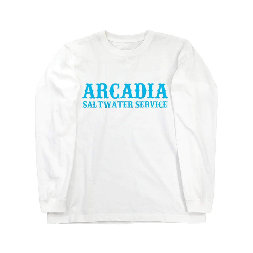 アシスト通信社のARCADIA SALTWATER SERVICE BLUE ロングスリーブTシャツ